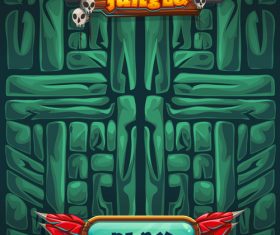 Game interface design vector