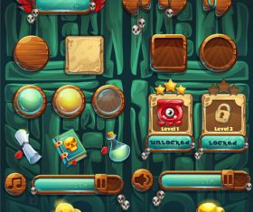 Game various elements design vector