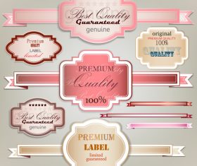 Genuine premium label sticker vector