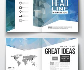 Geometric brochure cover vector