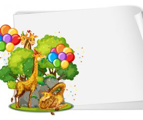 Giraffe party vector