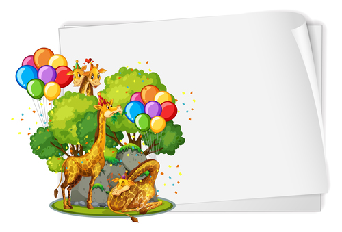 Giraffe party vector