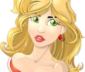 Girl blondie vector
