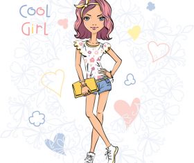 Girl cartoon vector