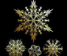 Gold snowflake vector