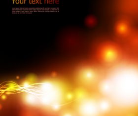 Golden blurred light dots background vector