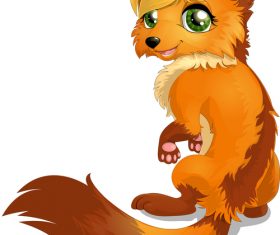 Golden fur fox vector