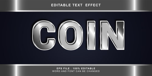 Gray 3d editable text style effect vector