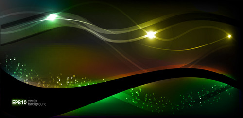 Green lines abstract background vector