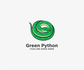 Green python logos vector