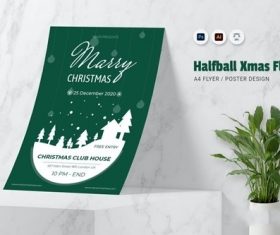Halfball XMas Flyer vector