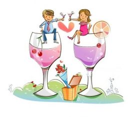 Happy Valentines day concept illustration vector