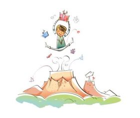 Happy boy concept illustration vector