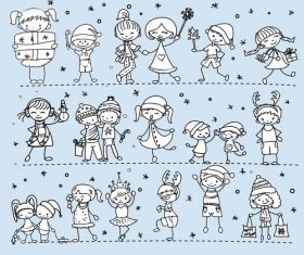 Happy children vector