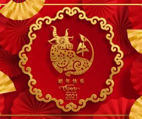 Happy new year chinese new year greeting card vector