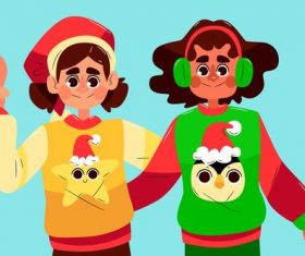 Happy people cartoon vector