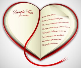 Heart shaped love letter vector