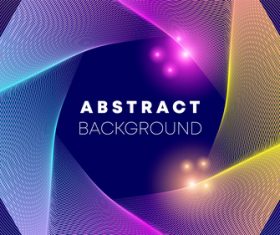 Hexagon shaped gradient glowing abstract background vector