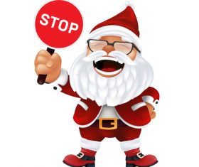 Holding sign santa claus cartoon icon vector
