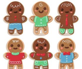 Human shape gingerbread cartoon vector