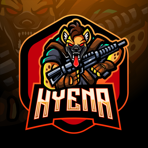 Hyena game mascot design vector