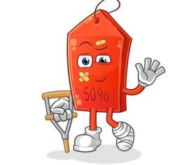 Injured cartoon icon vector