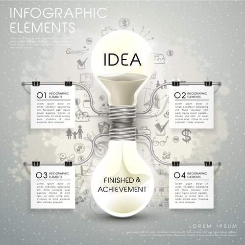 Invention infographic vector
