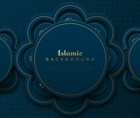Islamic classic ornaments background vector