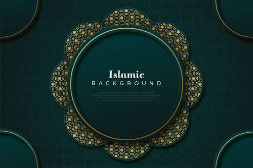 Islamic decoration background vector