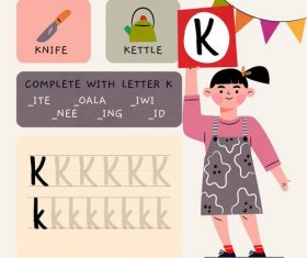K letter word meaning and spelling vector