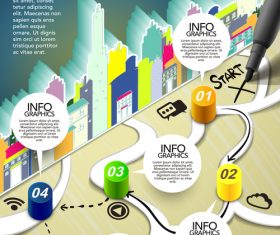 Labyrinth infographic vector