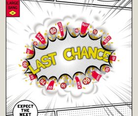 Last chance comic bang vector