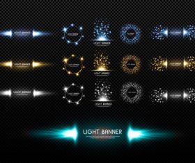 Light banner background vector