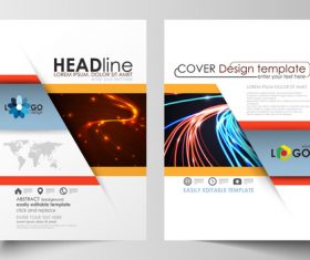 Light cover brochure vector