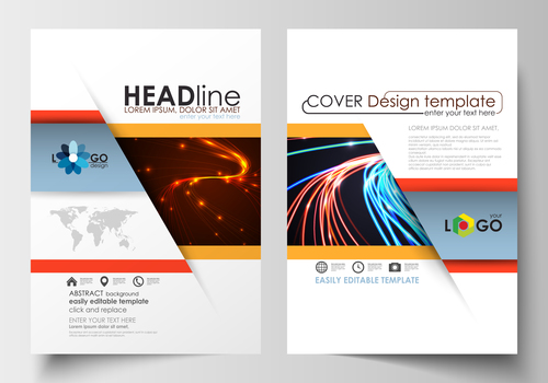 Light cover brochure vector