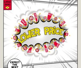 Lover price comic bang vector