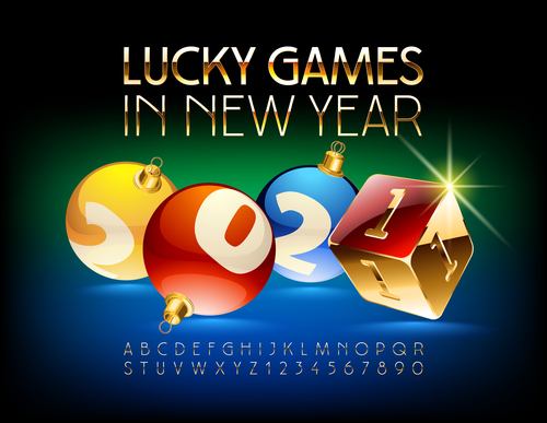 Lucky games in new year vector
