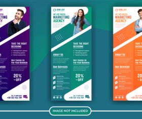 Marketing agency poster banner vector