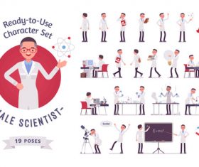 Medical professor cartoon character vector