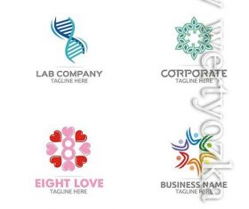 Modern color logo designs vector