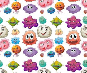 Monster background pattern cartoon vector