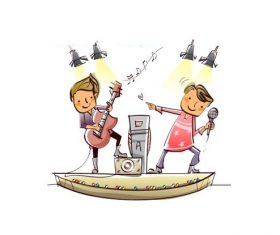 Music party concept illustration vector