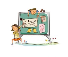 Naughty kids concept illustration vector