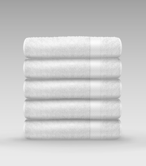 Neatly stacked towels vector