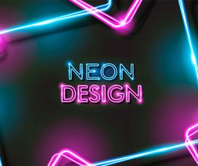 Neon glowing abstract background vector