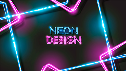 Neon glowing abstract background vector