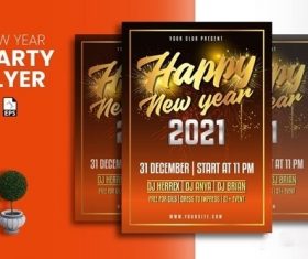 New Year Party Flyer vector