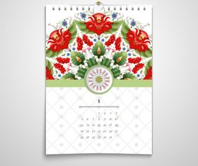 New year calendar vector