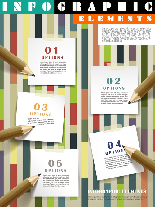 Note background infographic vector