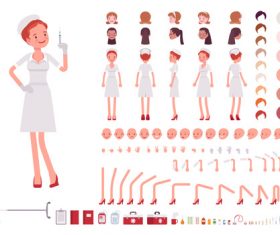 Nurse character cartoon design vector